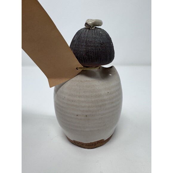 Val Knight Original Studio Stoneware Angel Figurine Native American Signed 5.5” - Picture 5 of 10